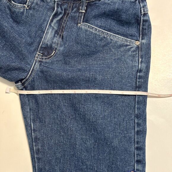 R.V.T. Jean Co Size 9/10 Womens Juniors Jeans Blue Straight Leg Embroidered Y2K - Picture 13 of 16